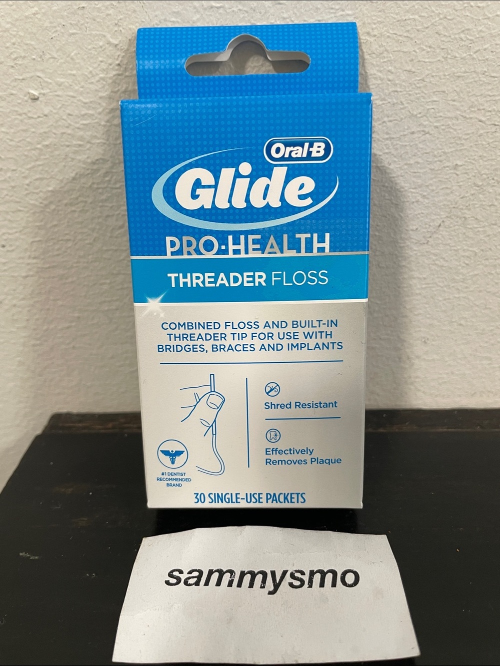 Oral-B Glide Pro-Health Threader Floss 30 Single Use Packets Original